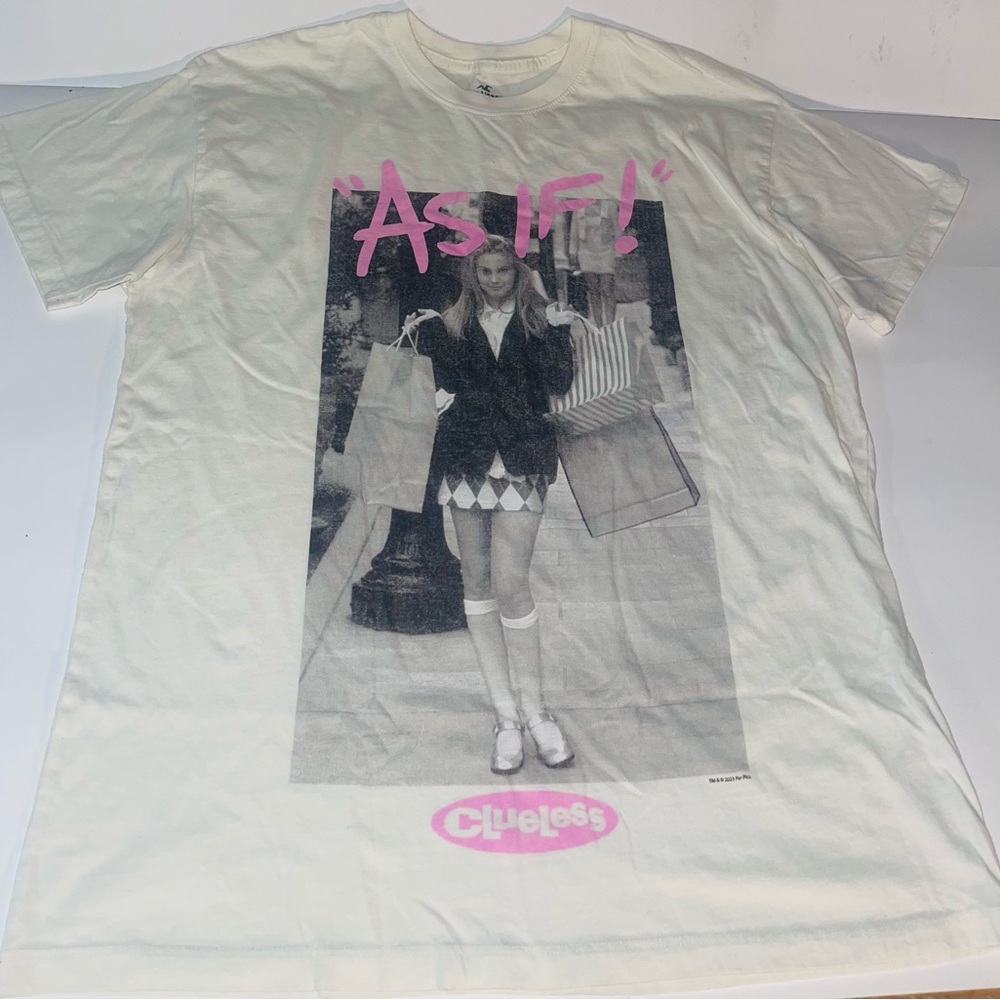 Clueless Unisex/Men’s Medium AS IF Graphic-Print T-Shirt
